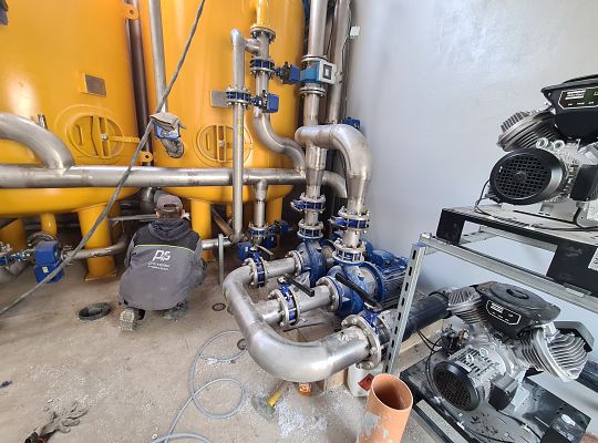 Bodzentyn  Wykonanie instalacji i montaż urządzeń technologicznych stacji uzdatniania wody.