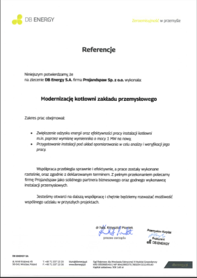 Referencje DB Energy