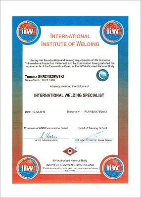 IWS – Międzynarodowy mistrz spawalnictwa